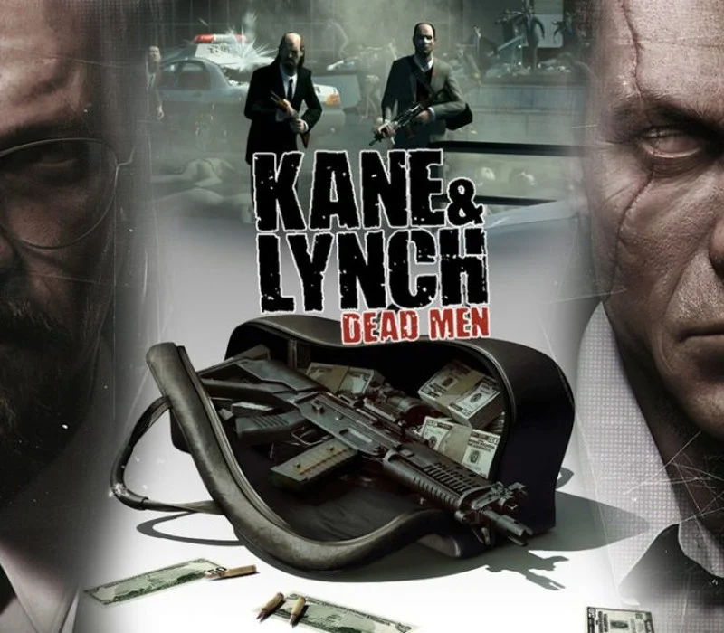Kane and Lynch Dead Men cover, two criminals on a job