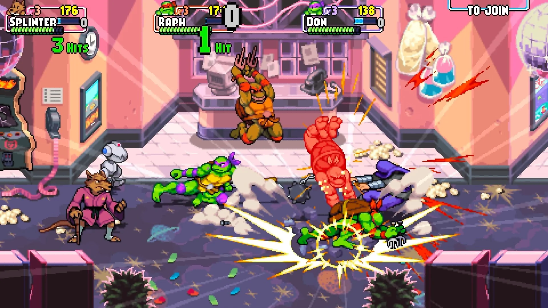 TMNT Shredder's Revenge pixel brawler Steam