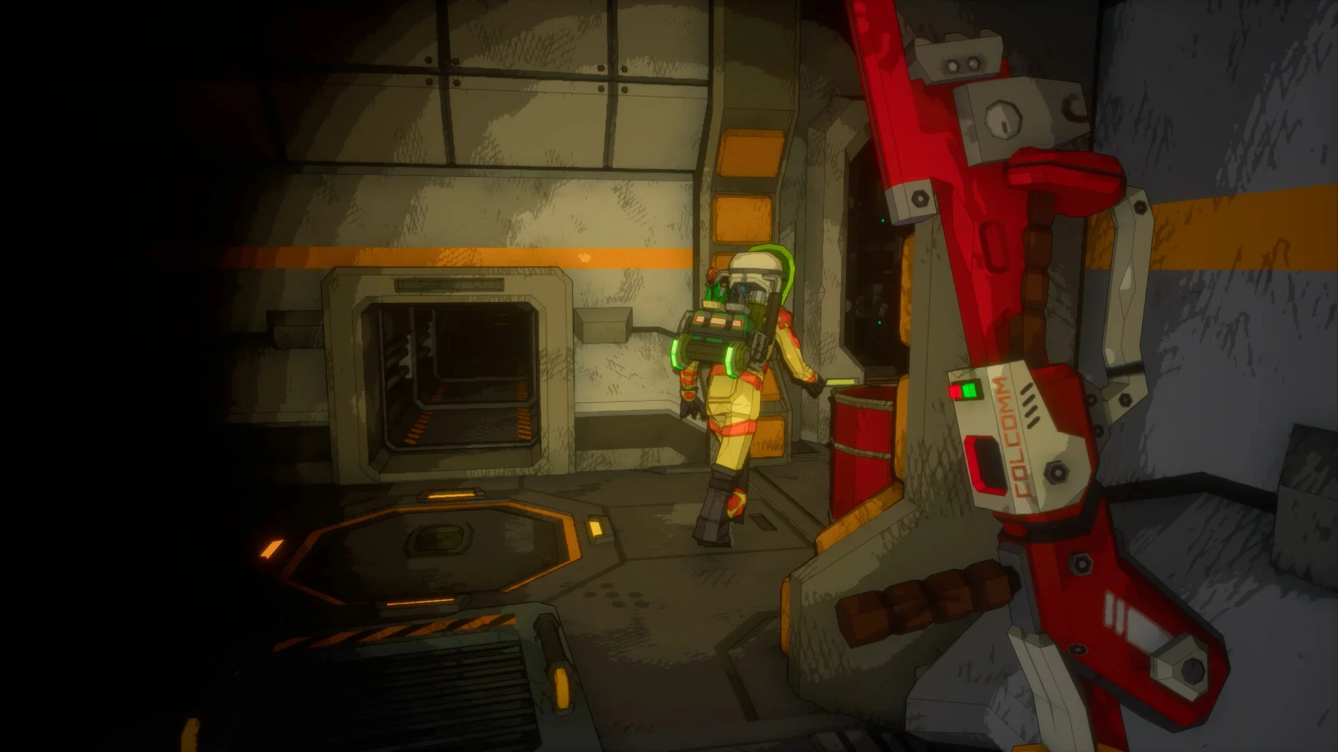 DREGS clones hauling relics through a derelict space station