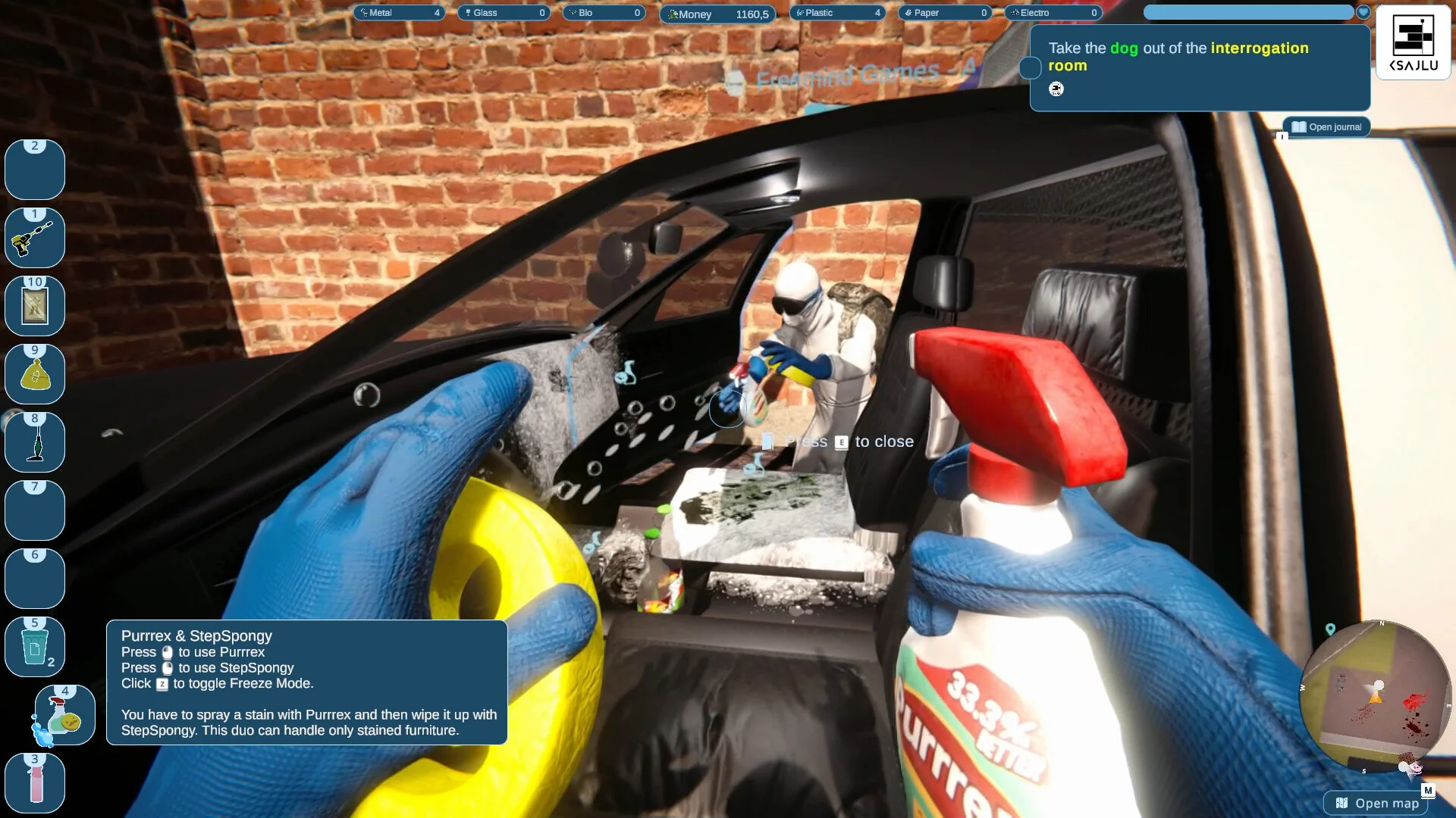 Purrrifiers Cleaning Chaos Steam cover, cat cleaning sim on Windows