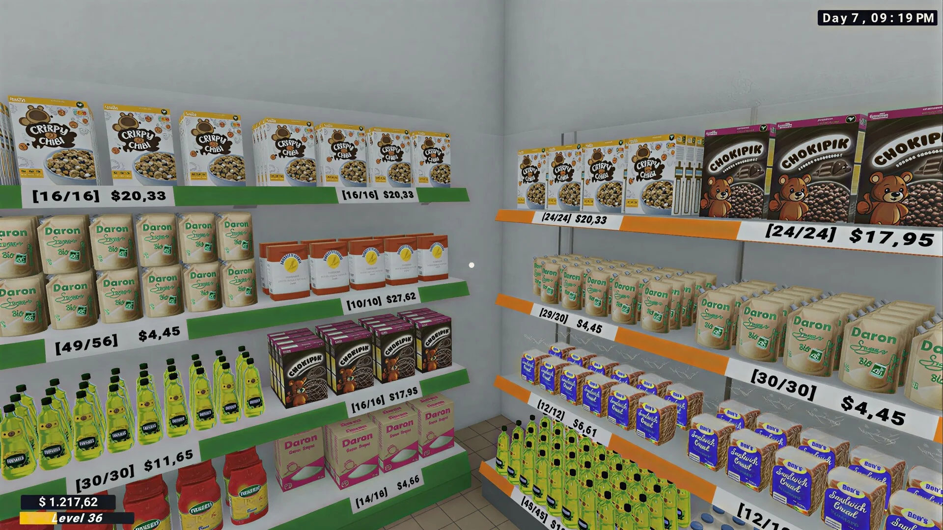 Market is Fine shelves screenshot