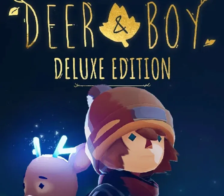 Deer and Boy Deluxe Edition cover of a boy with a growing deer