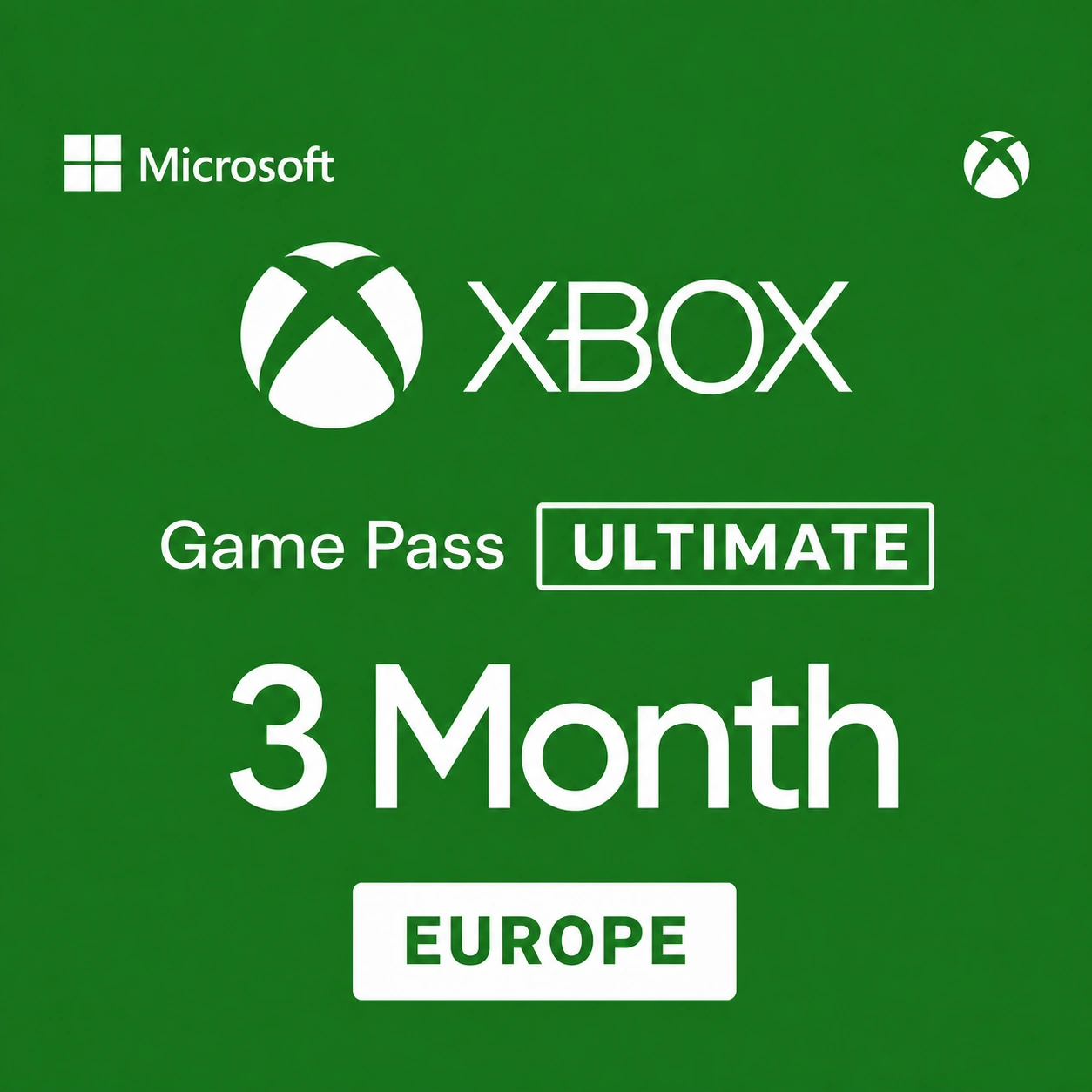 Xbox Game Pass Ultimate - 3 Month Subscription Card EU