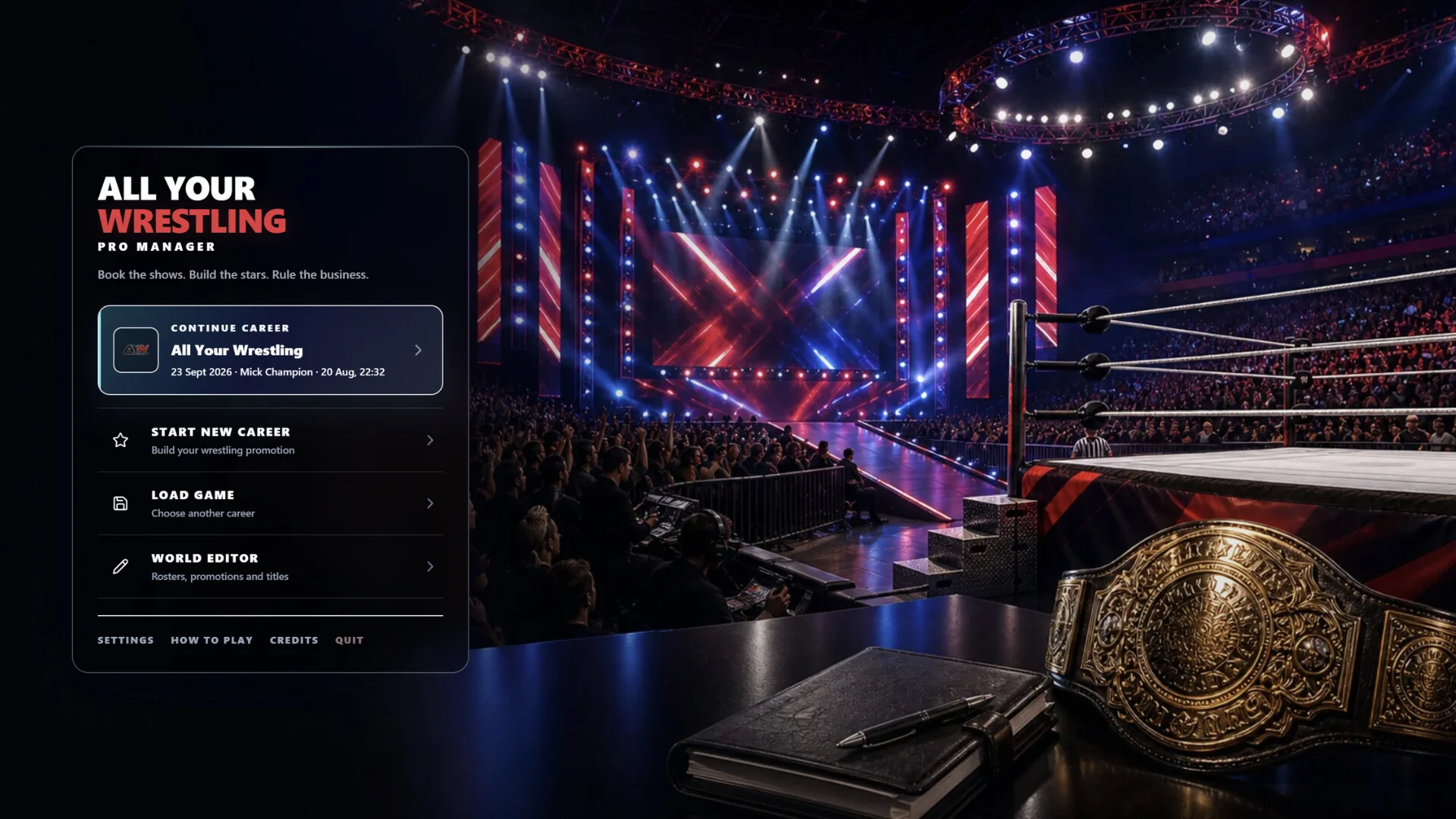All Your Wrestling Pro Manager booking Steam