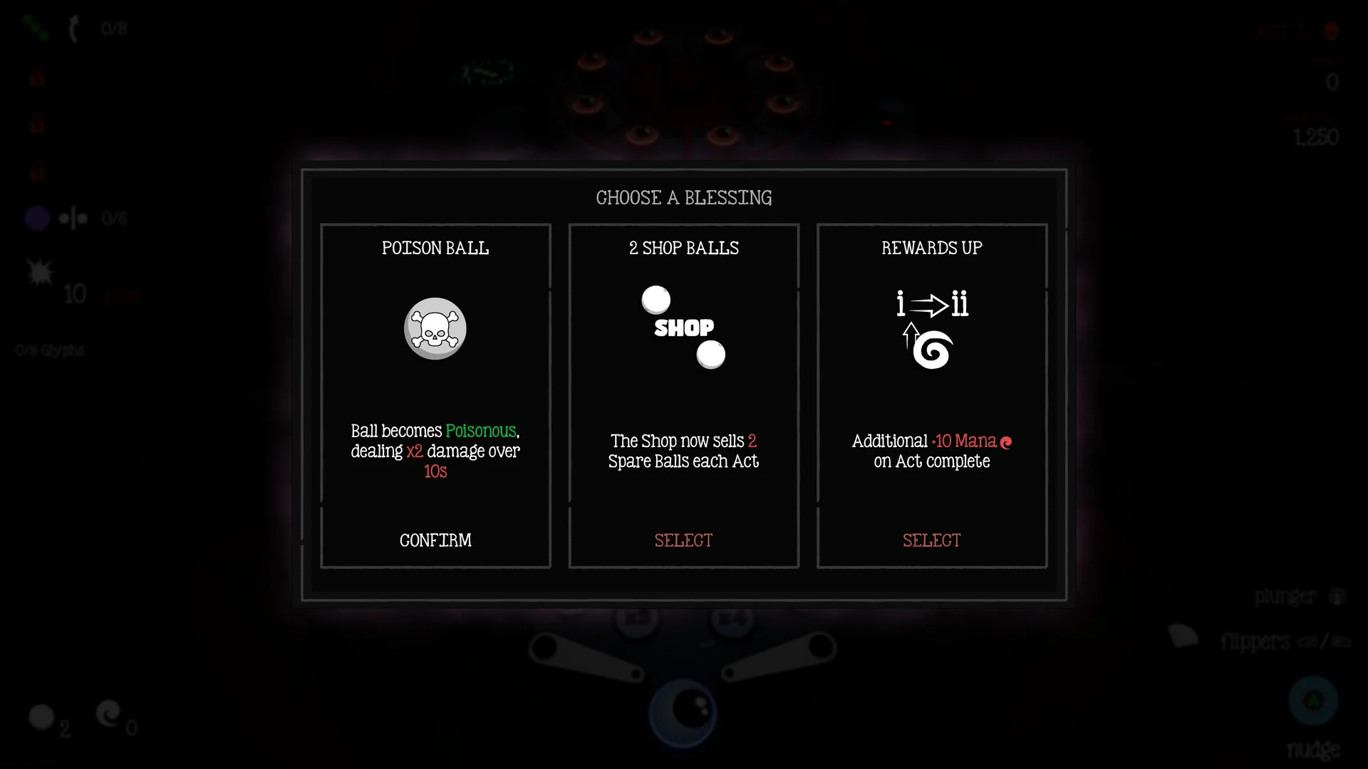 Cult of PiN flip nudge destroy roguelike pinball deckbuilder gameplay