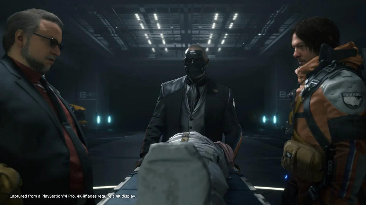 Death Stranding Director's Cut delivery route through open landscape