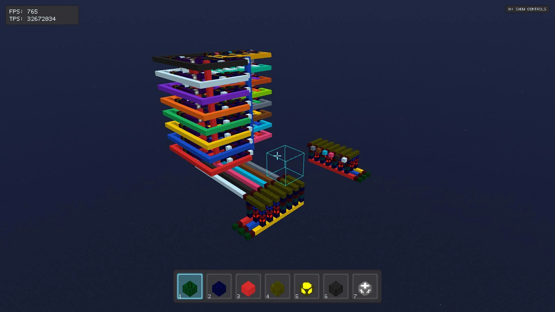BitVoxel logic gates wires and LEDs in 3D voxels