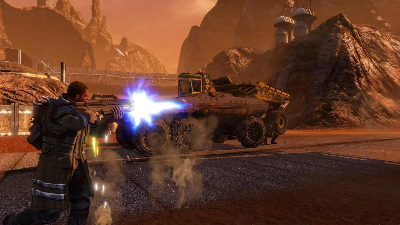 Red Faction Guerrilla physics destruction against Earth Defense Force