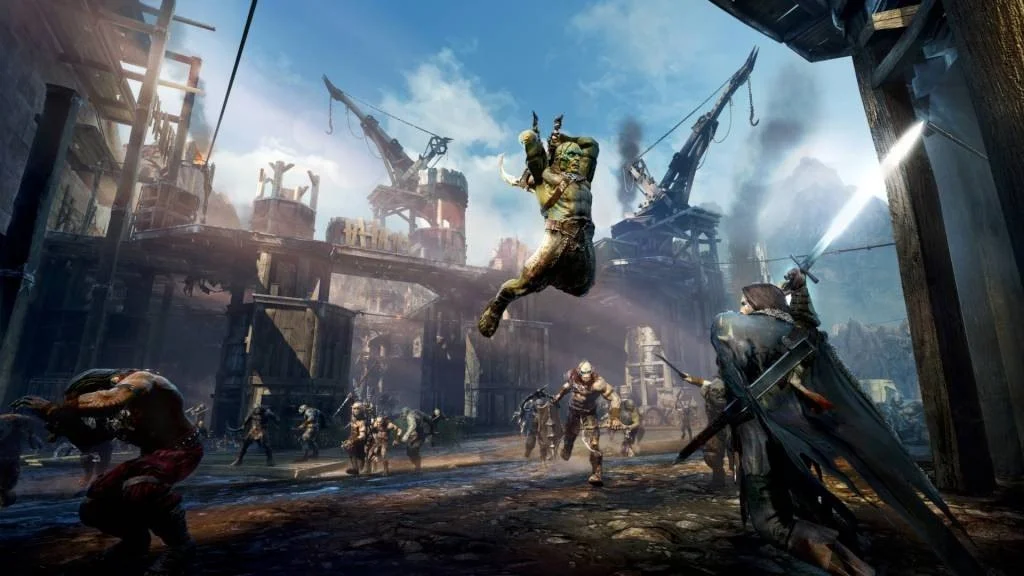 Talion confronting captains in Mordor GOTY