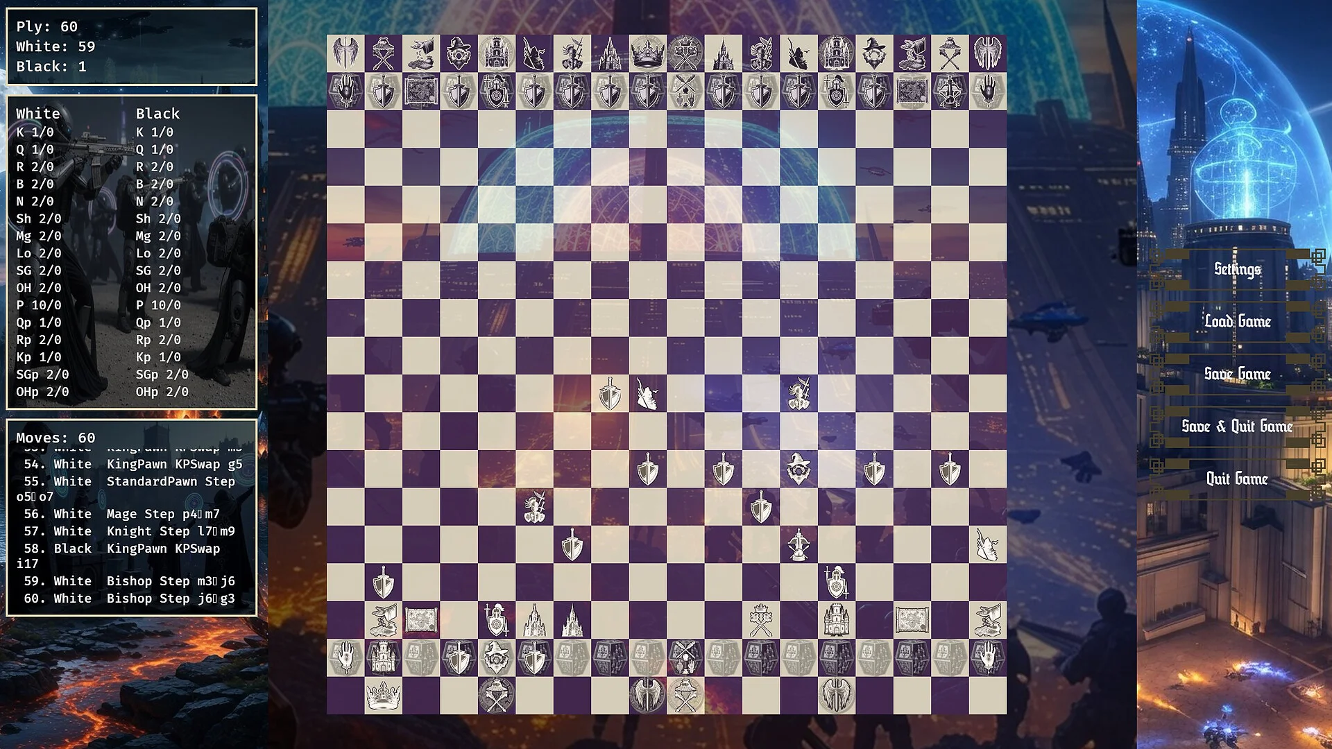 Altus Chess archaic board screenshot