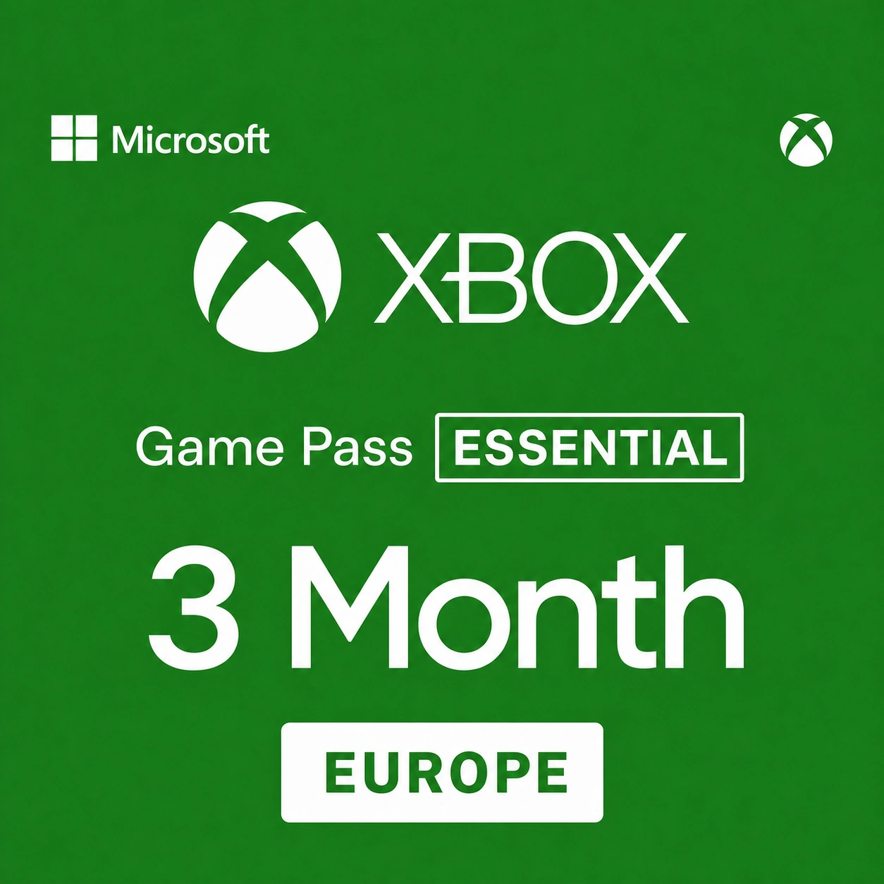 XBOX Game Pass Essential - 3 Month Subscription Card EU