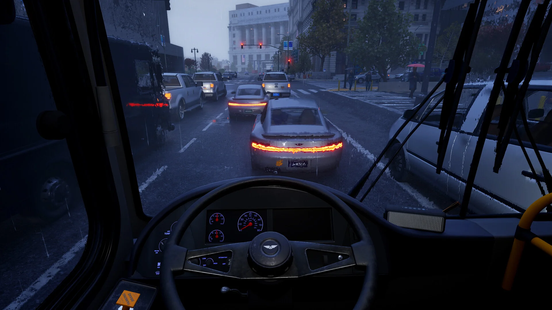 Bus Bound passenger stops