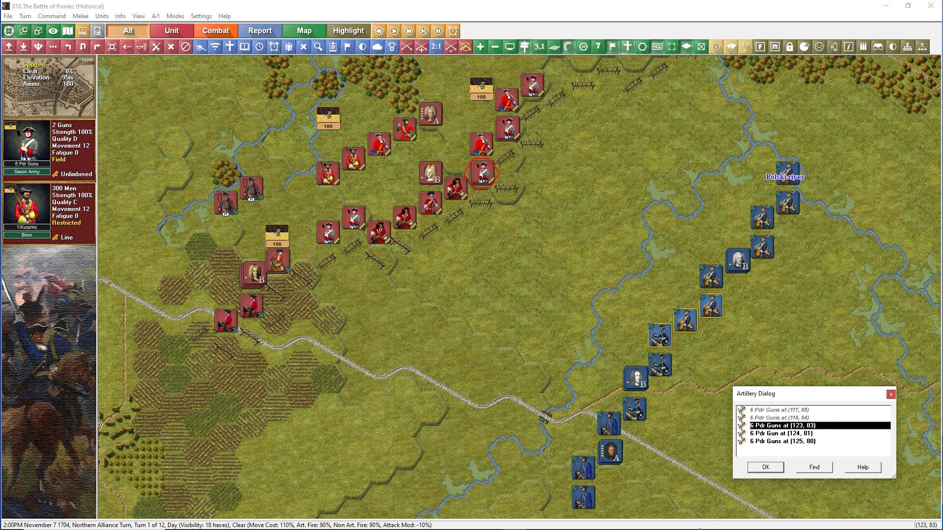 Great Northern War shared split screen PvP wargame scene