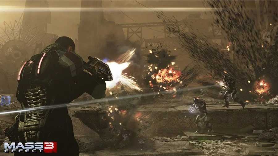 Mass Effect 3 Galaxy at War co-op fireteam on a collector base