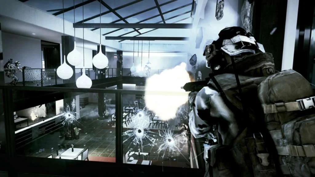 Battlefield 3 infantry firefight in a destructible environment