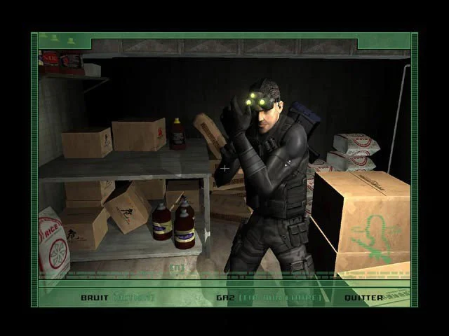 Splinter Cell cover, Sam Fisher night-vision goggles
