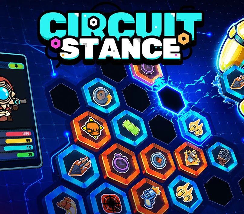 Circuit Stance cover art, Fluffy Brown turn-based strategy roguelike