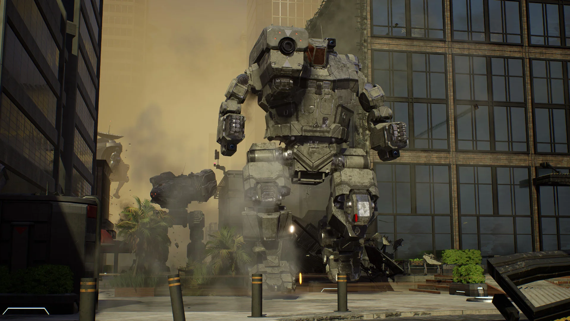 Mercenary contract firefight in a mech