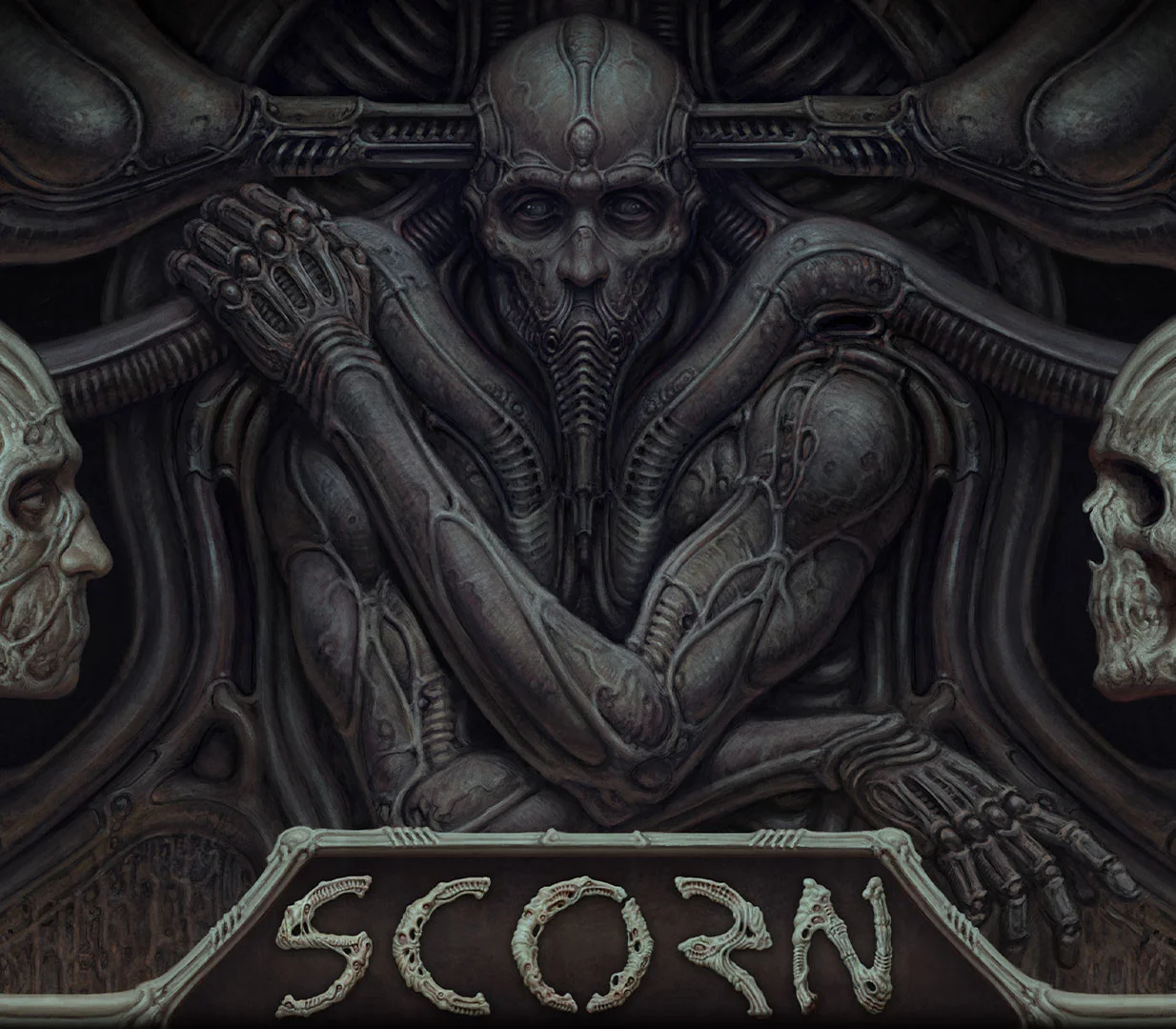 Scorn cover, Ebb Software biomechanical cathedral