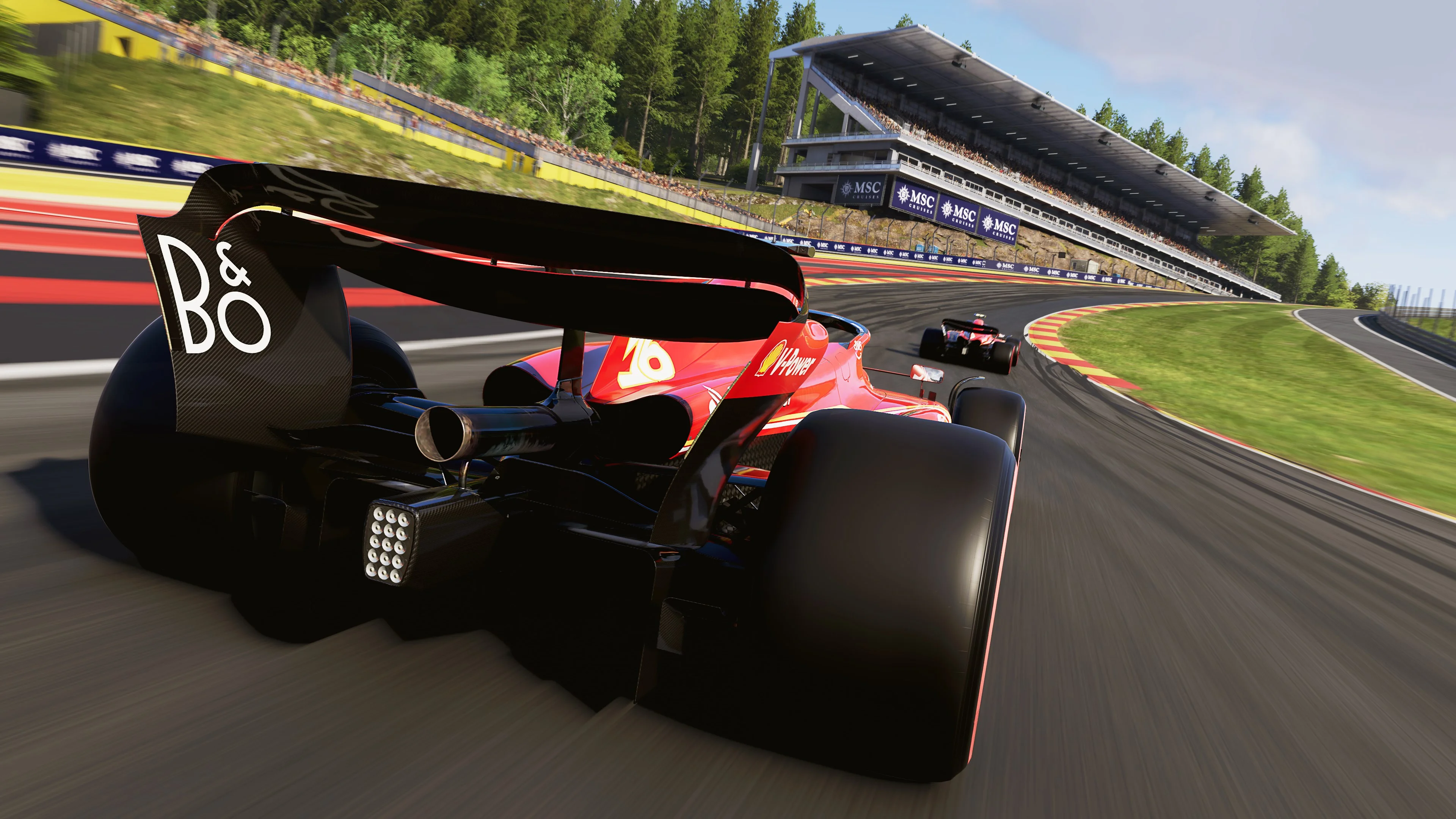 F1 24 Champions Edition Career helmet cam into a braking zone