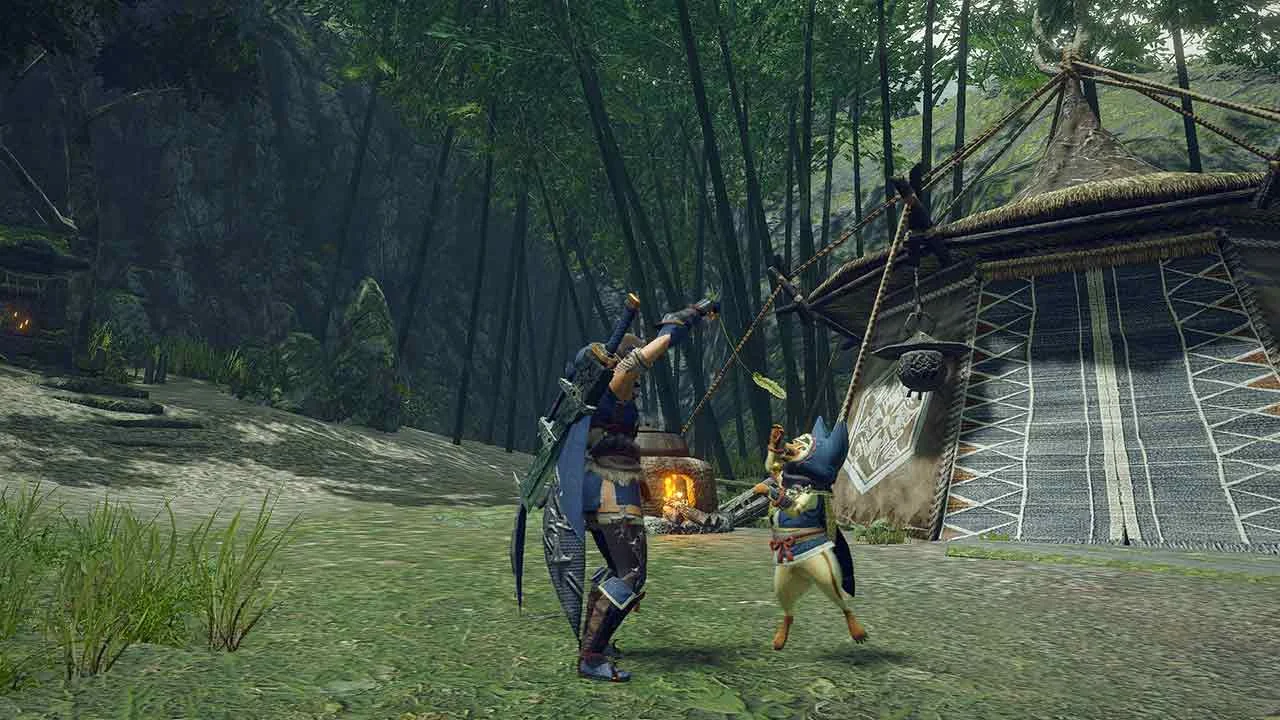 Monster Hunter Rise Wirebug Palamute hunt