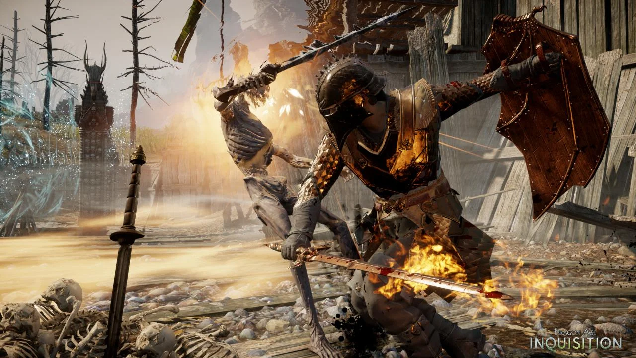 Dragon Age Inquisition dragon fight in open wilderness zone