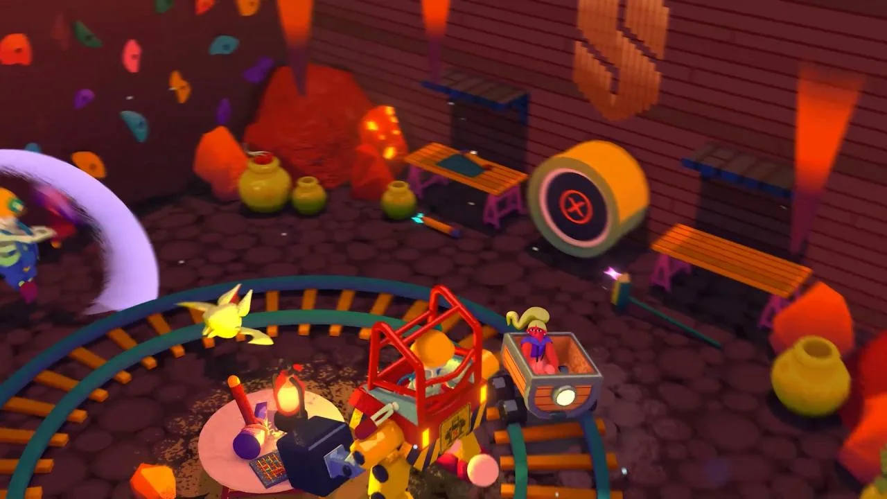 Going Under intern descending another procedural office floor