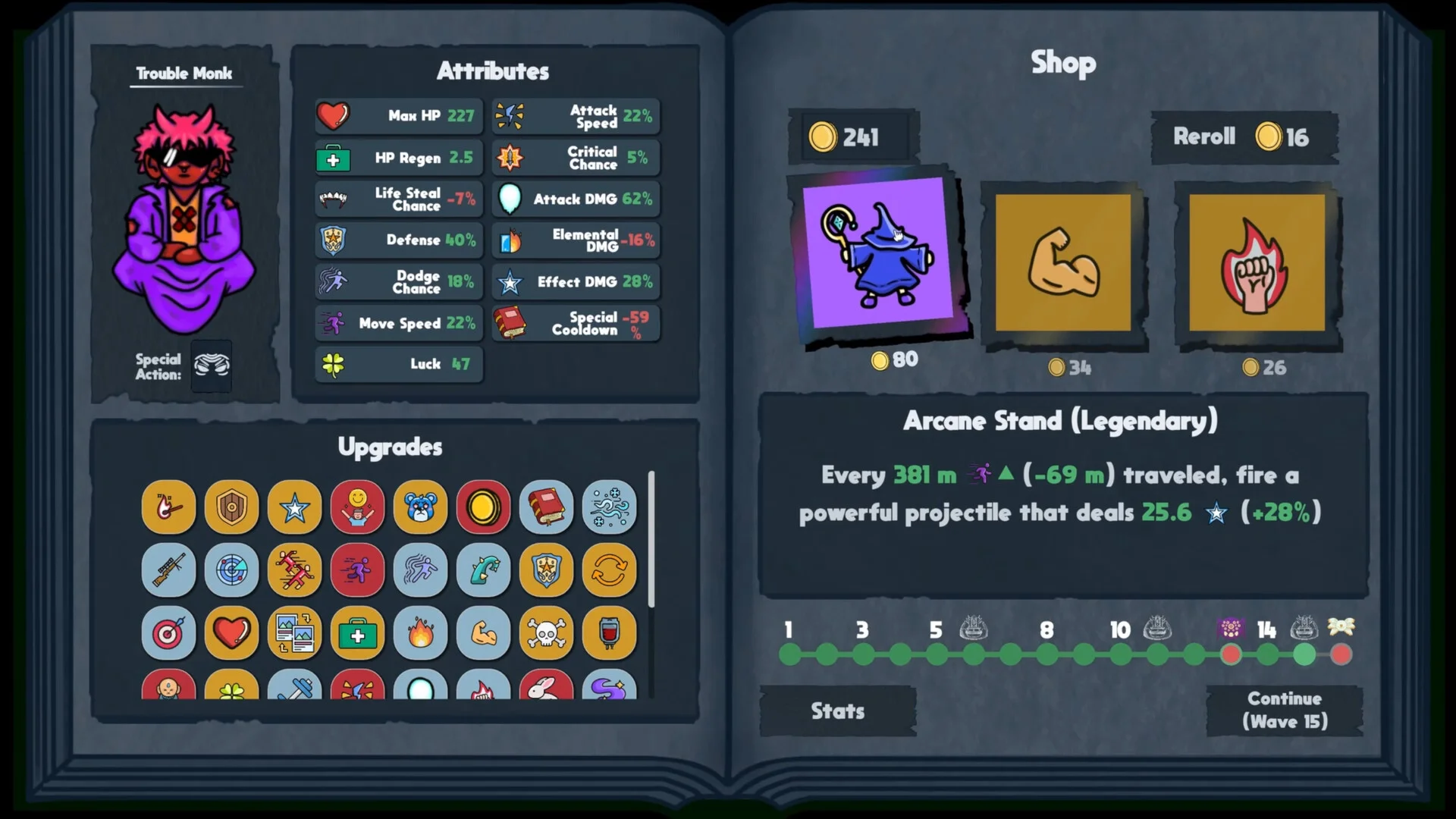 MOBU between-wave upgrades