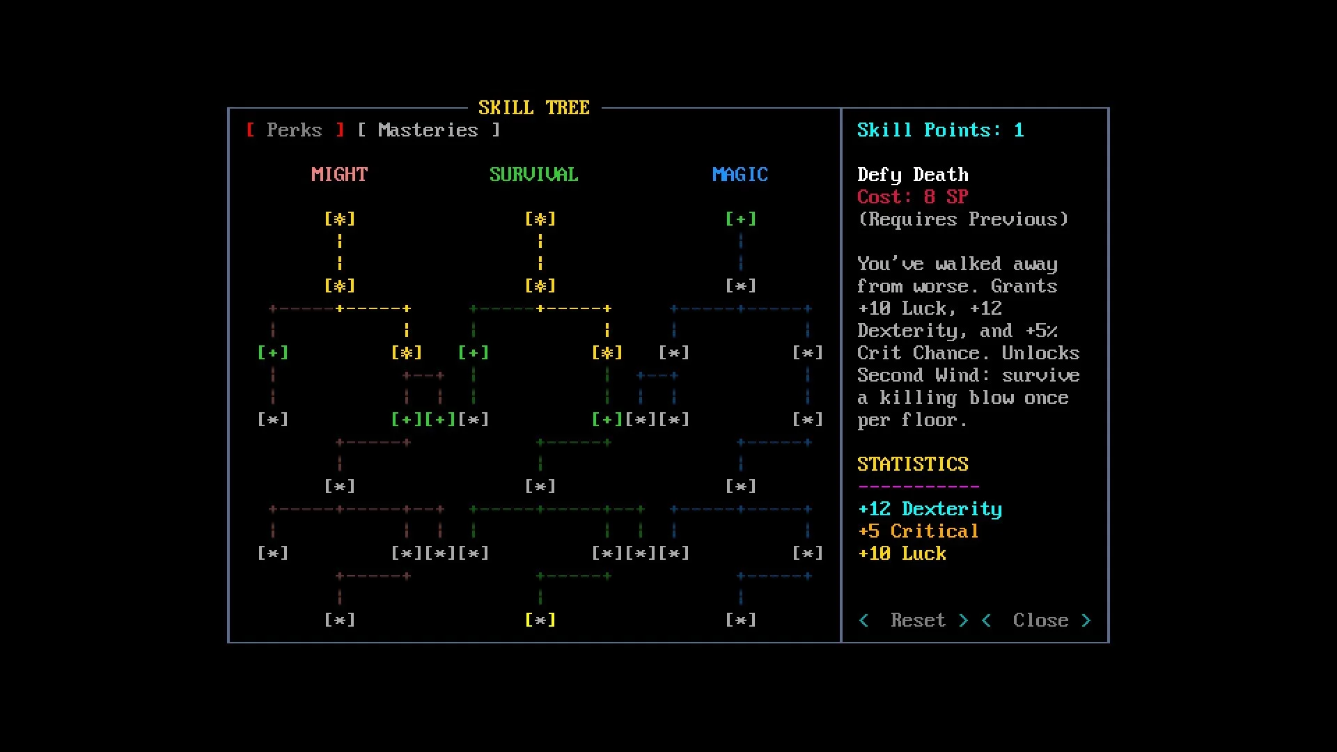 The Fog Below Steam Leaderboards ASCII dungeon scene