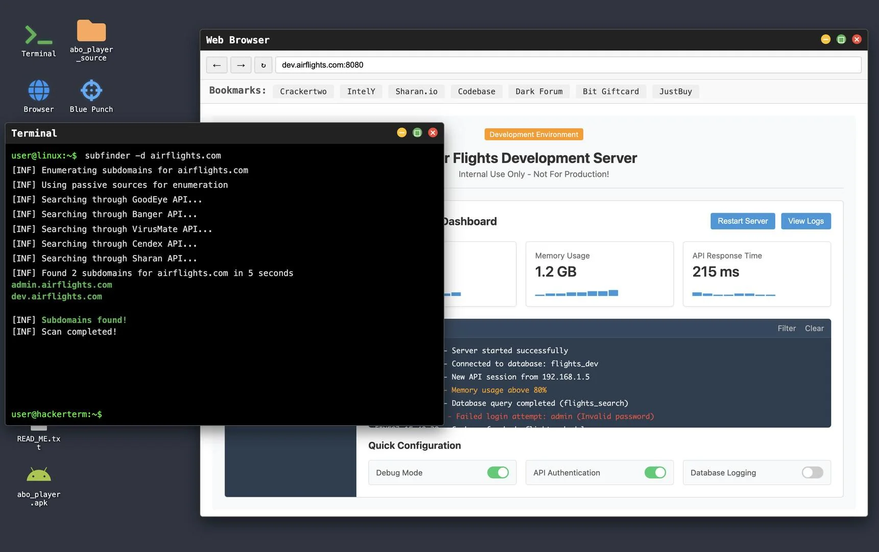 Hacker's Journey three desktop platforms