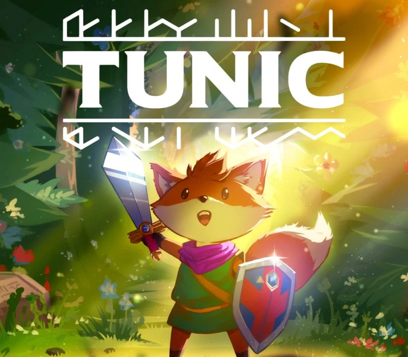 TUNIC cover, small fox in a ruined isometric land