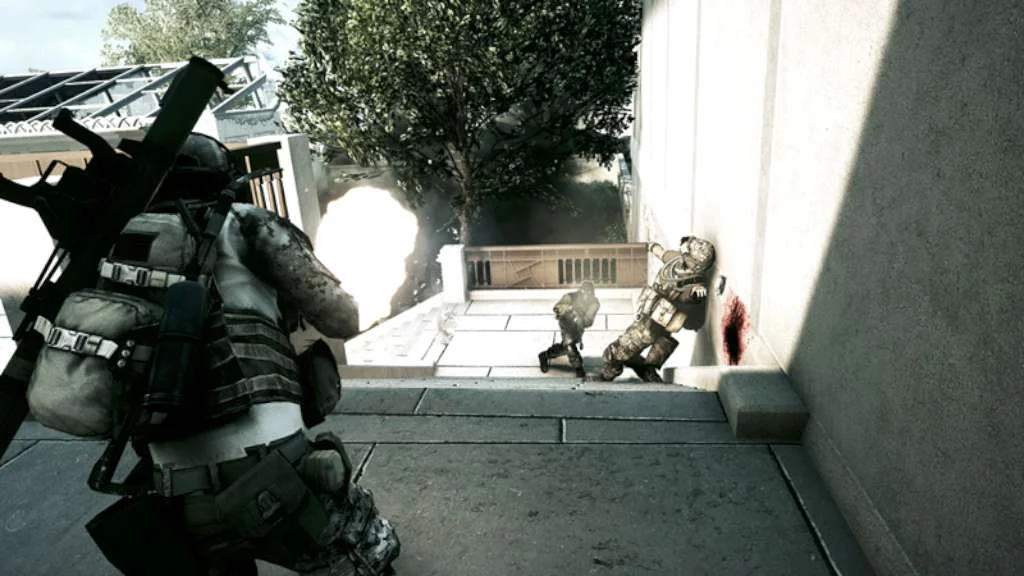 Battlefield 3 combined arms combat on a multiplayer map