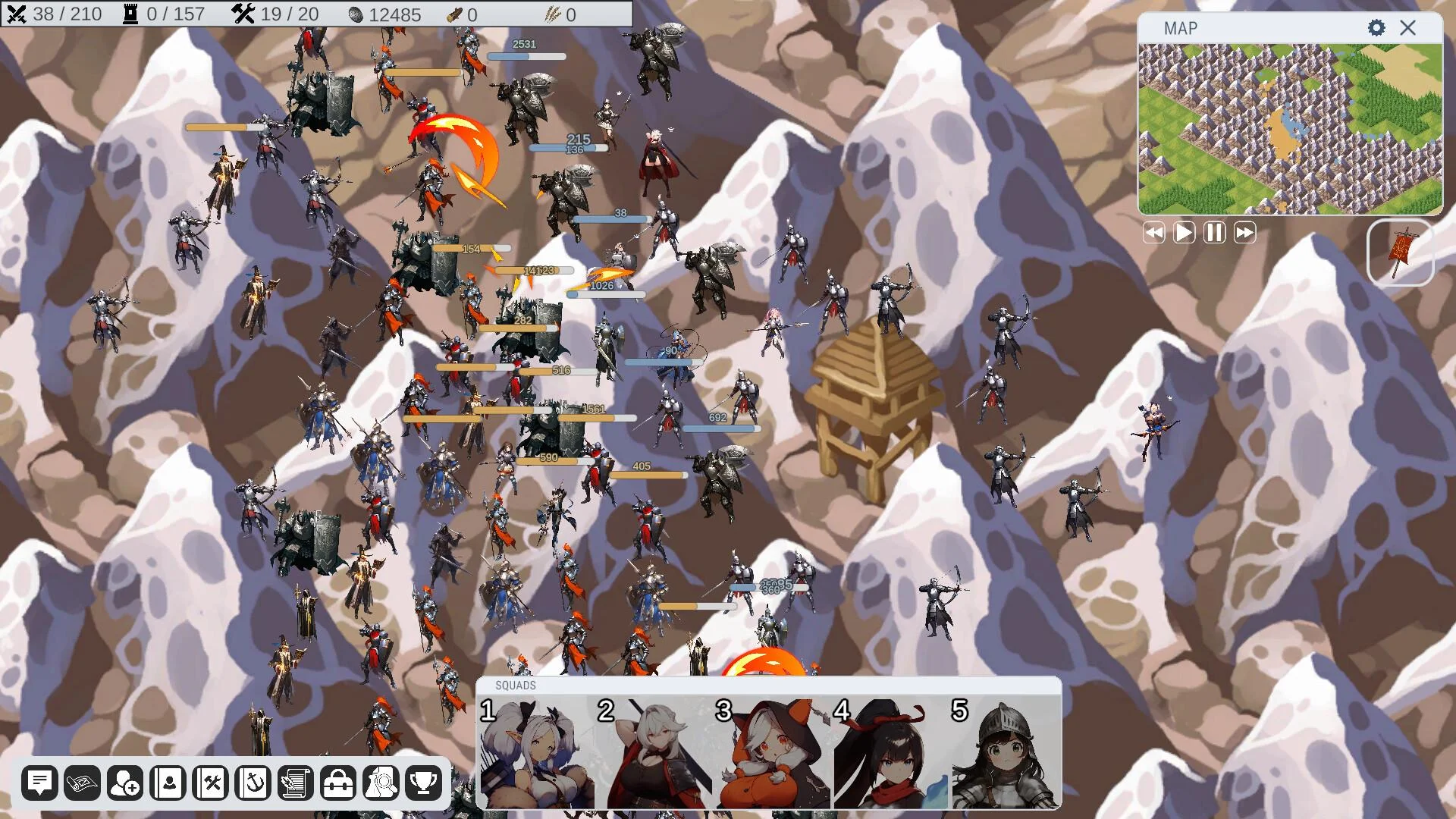 Arinoa Conquest resource economy and light RPG growth