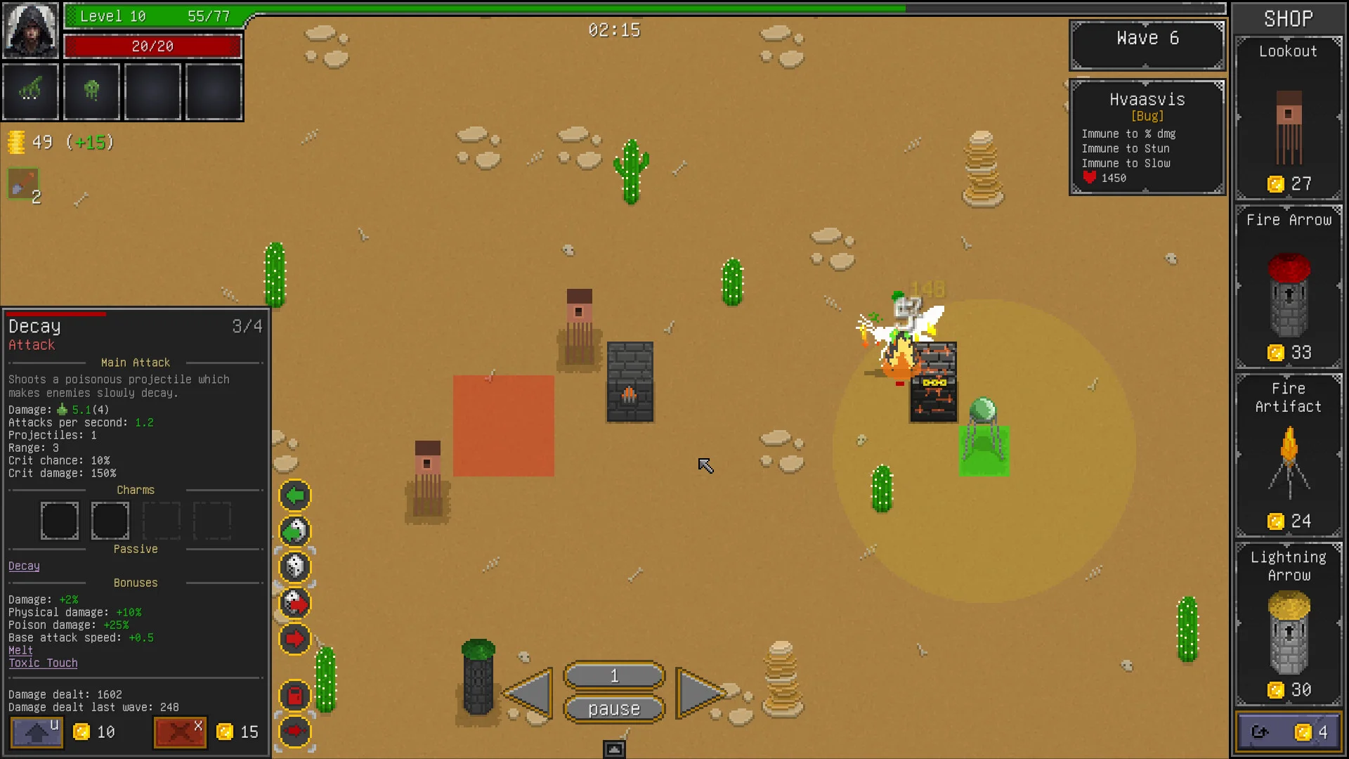 Tower Command items combos tower defense wave