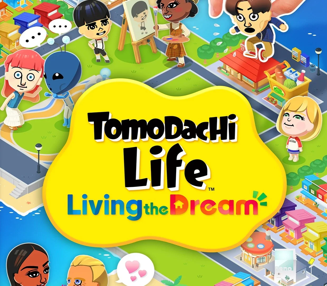 Tomodachi Life Living the Dream cover, Mii island