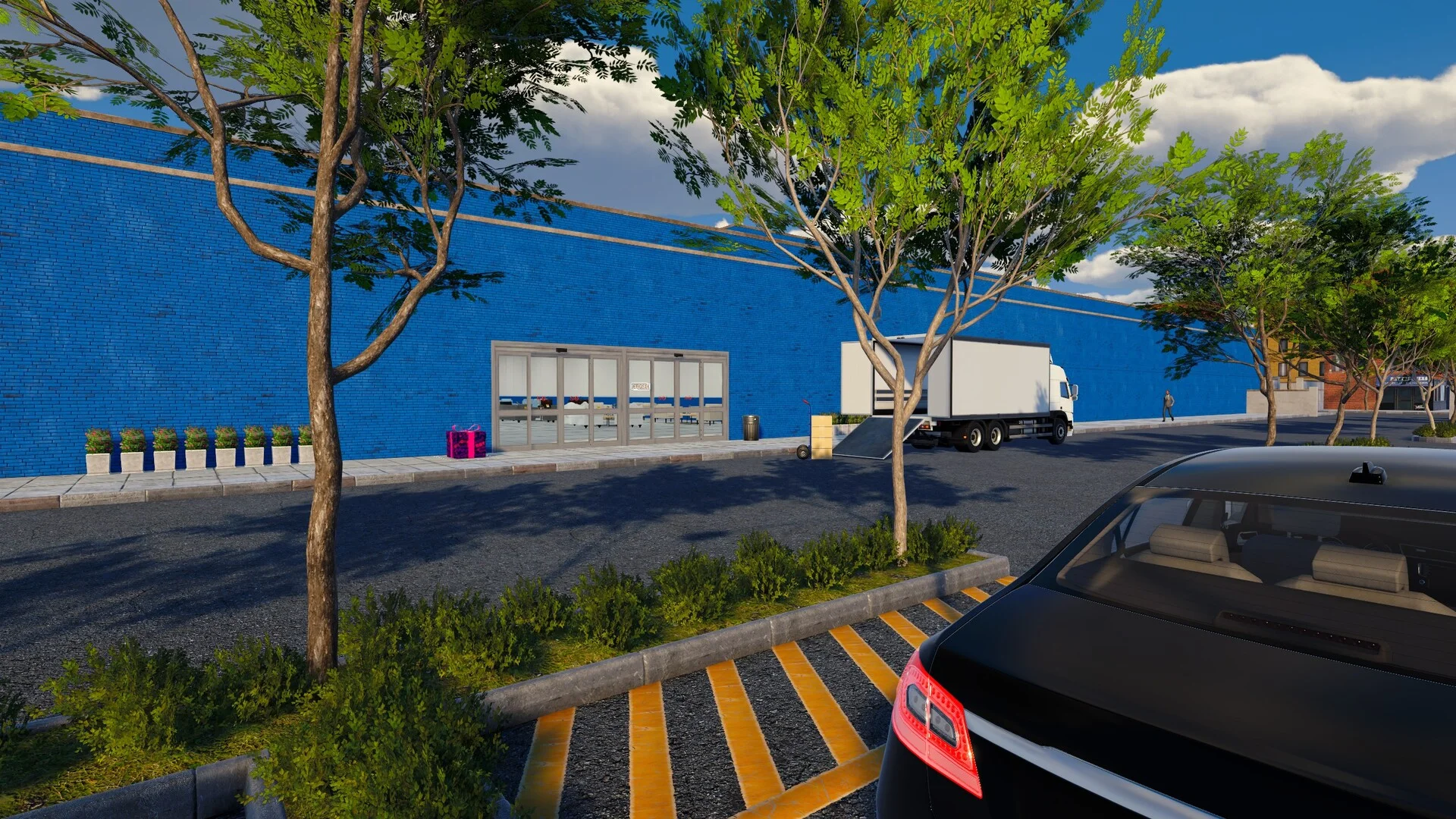 Home Store Simulator sofa and fridge displays