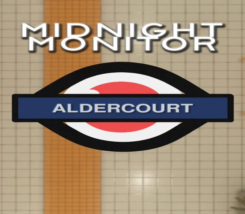 Midnight Monitor Aldercourt cover art, liminal horror walking sim
