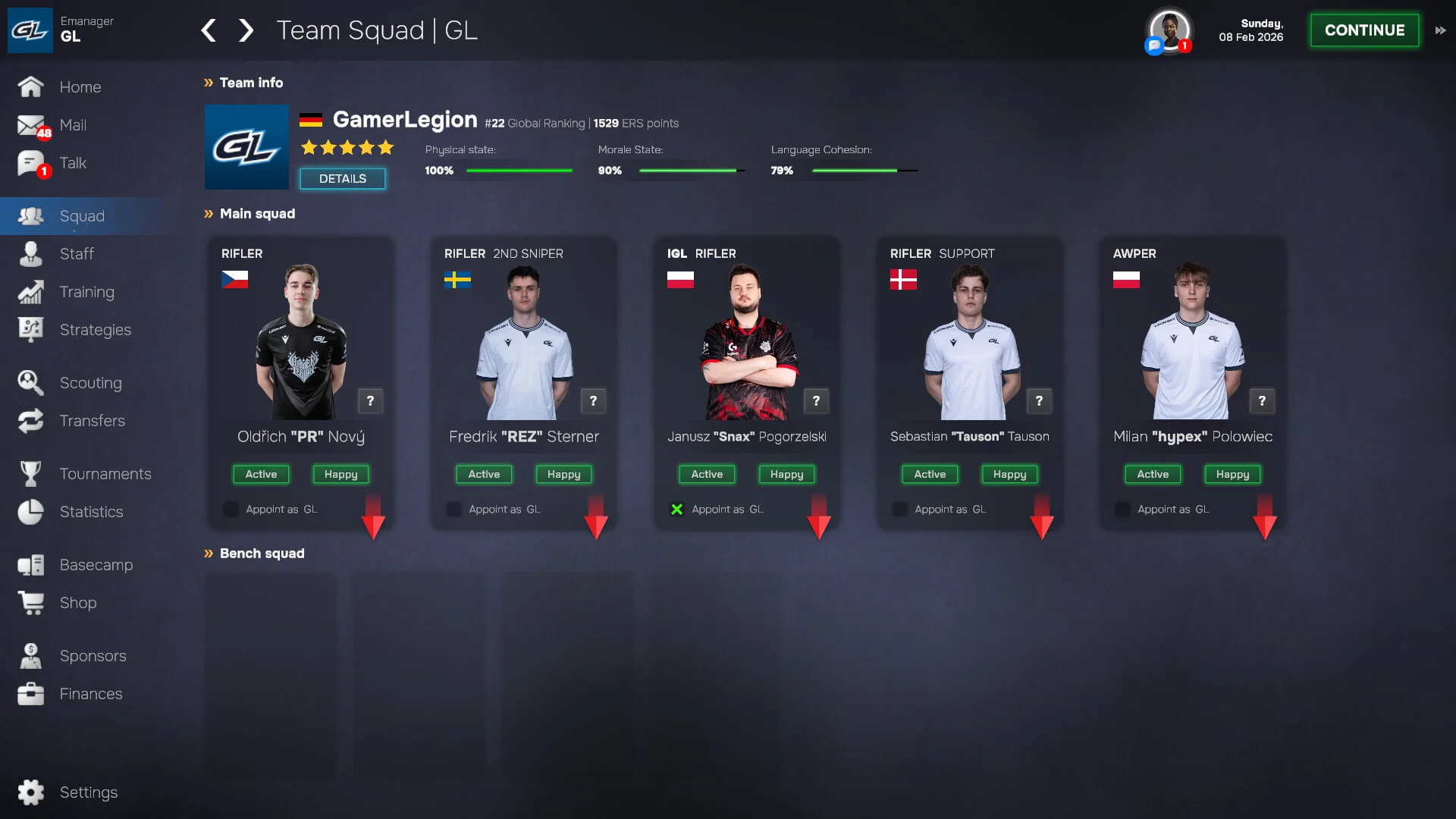 Esports Manager 2026 simulation tactics Steam