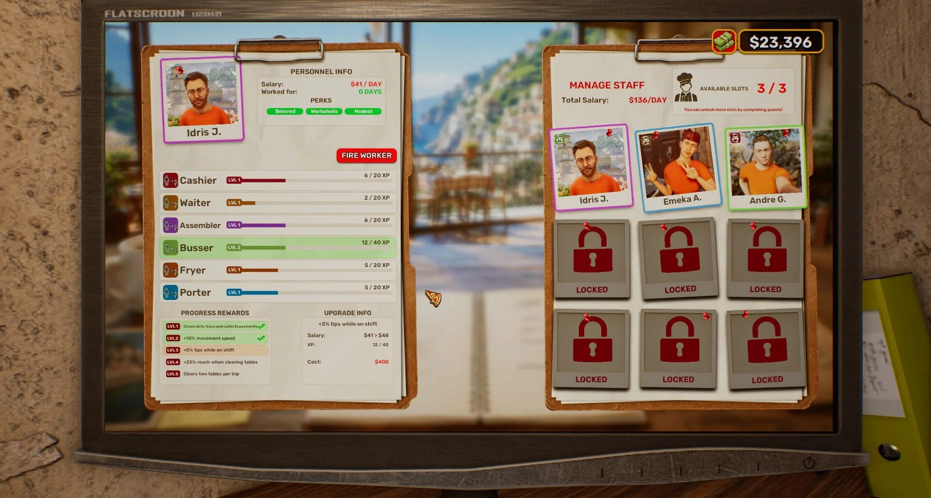 Pizza House Simulator Amalfi town exterior