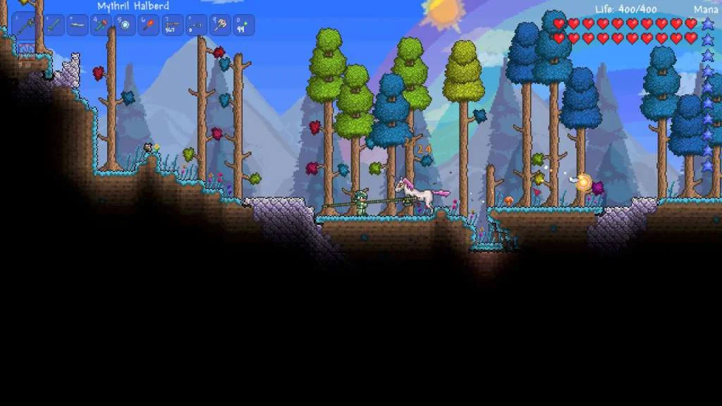 Terraria online co-op on a hosted world