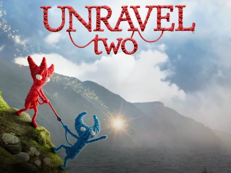 Unravel Two cover, two Yarnys tied by a yarn line