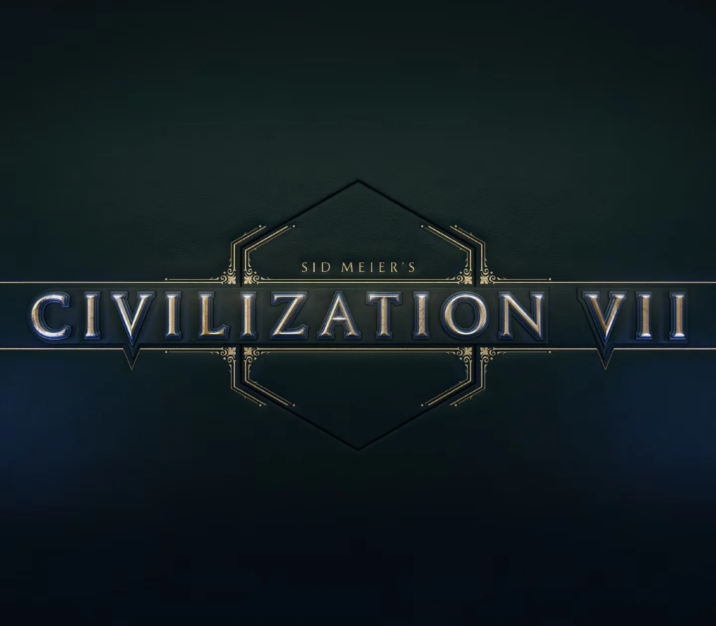 Cover: dark field with a gold hexagonal badge and SID MEIER'S CIVILIZATION VII wordmark