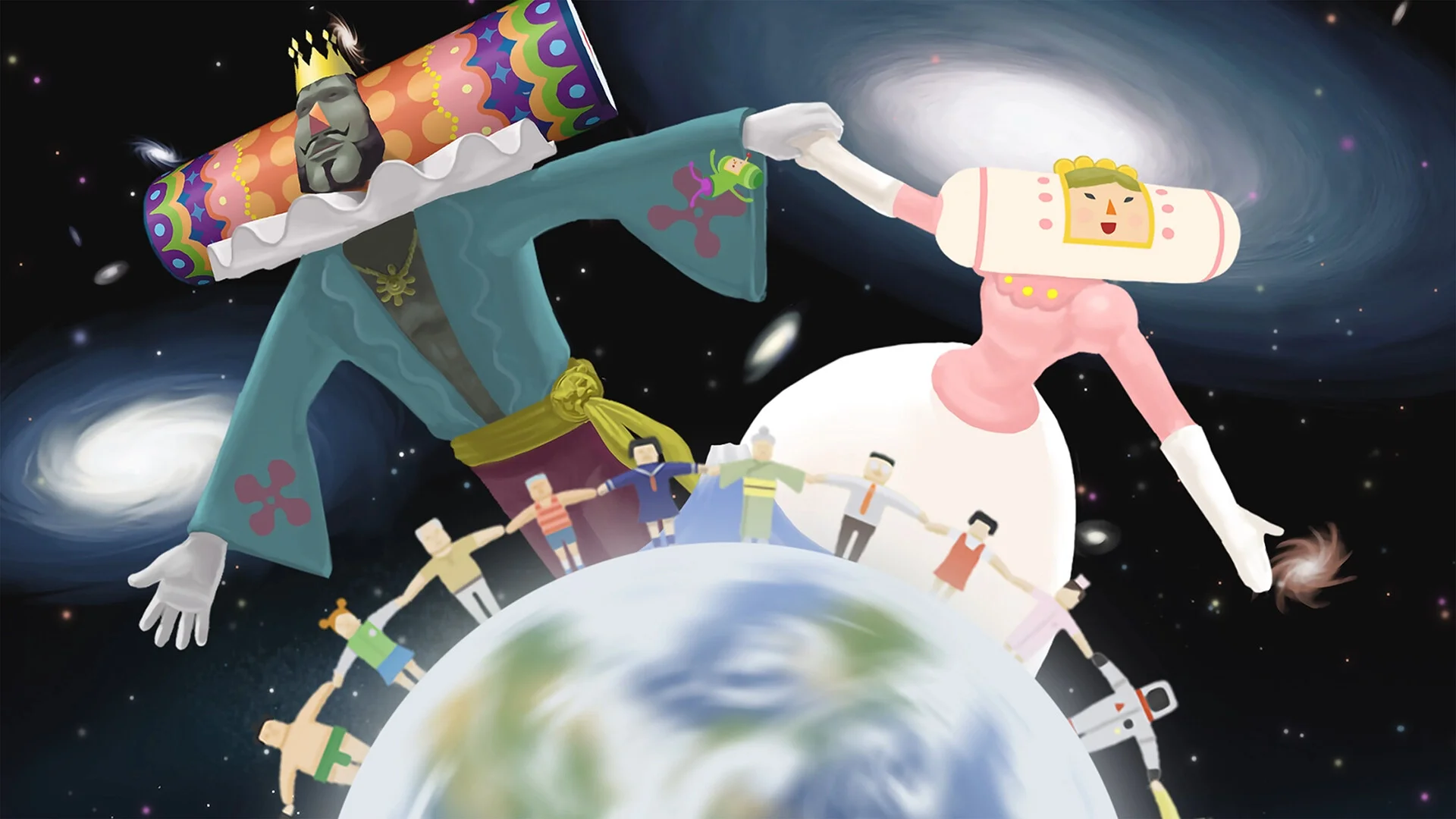 We Love Katamari clump swallowing a street