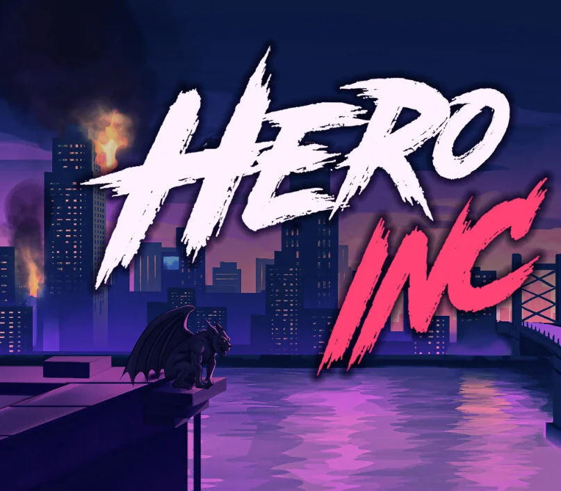 HeroInc cover art, Nue Games tactical auto-battler RPG Early Access