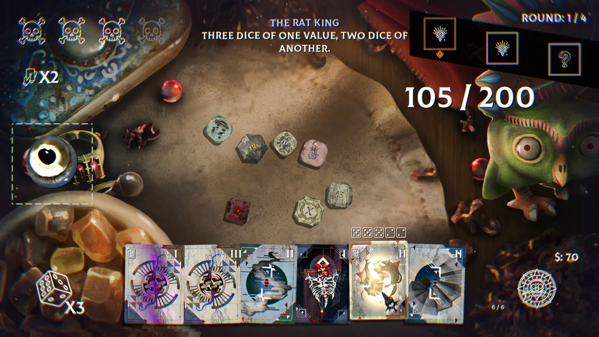 BONEREADER mystical dice and deck