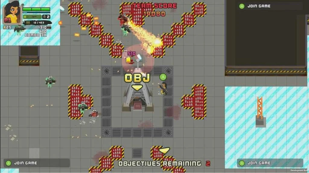 Tango Fiesta John Strong blasting procedurally generated levels
