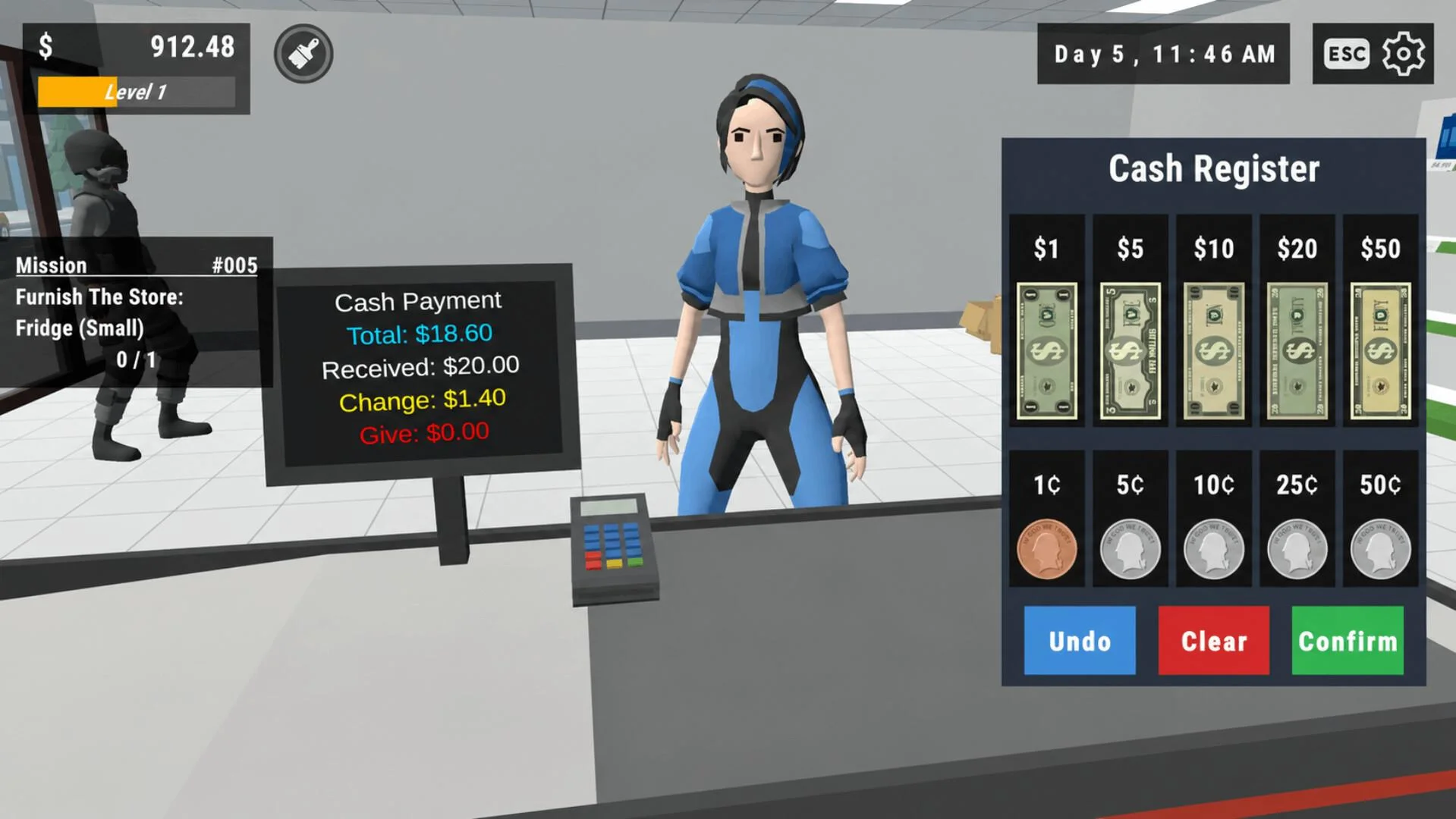 Balkan Shop Simulator staff at the till