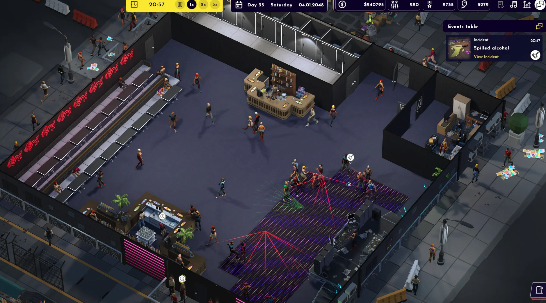 Disco Simulator dance floor lighting