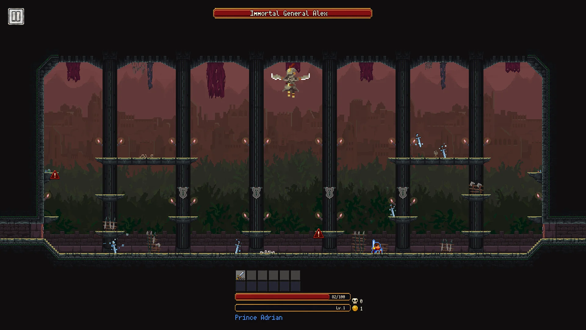 Castleborne Survivors side-scrolling combat