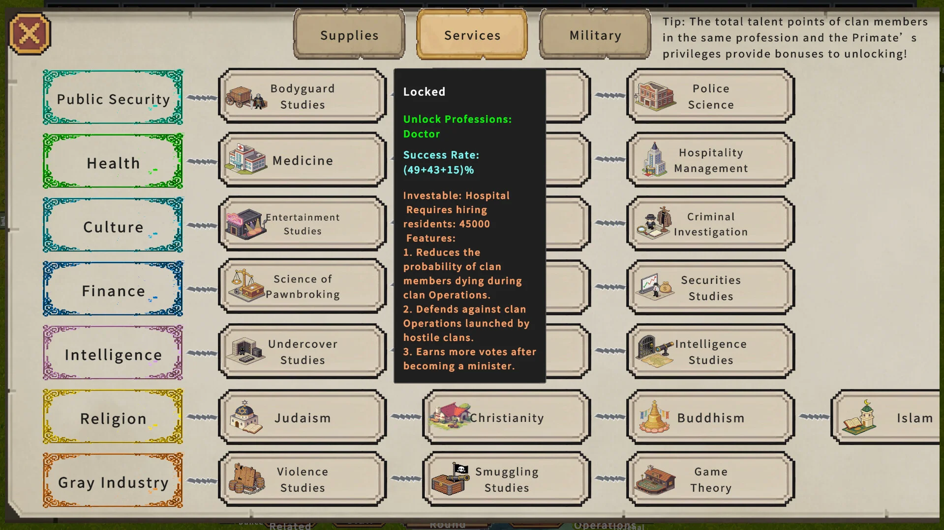 Clan and Crown clan war and election campaign screen
